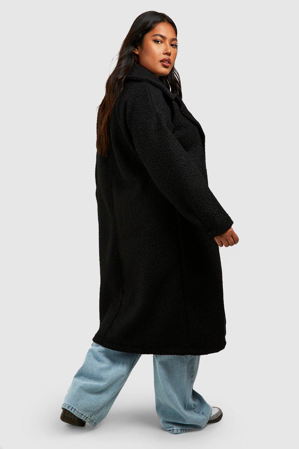 plus black teddy coat - OFF-60% >Free Delivery