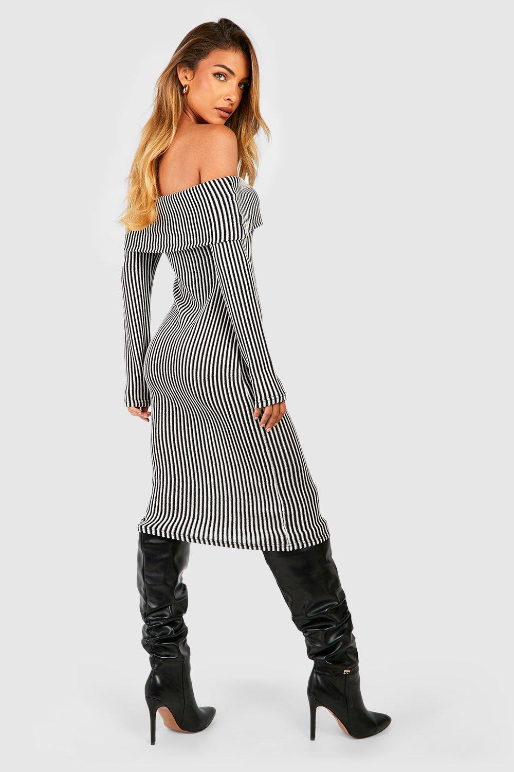 Black/Stone Stripe Ribbed Collection
