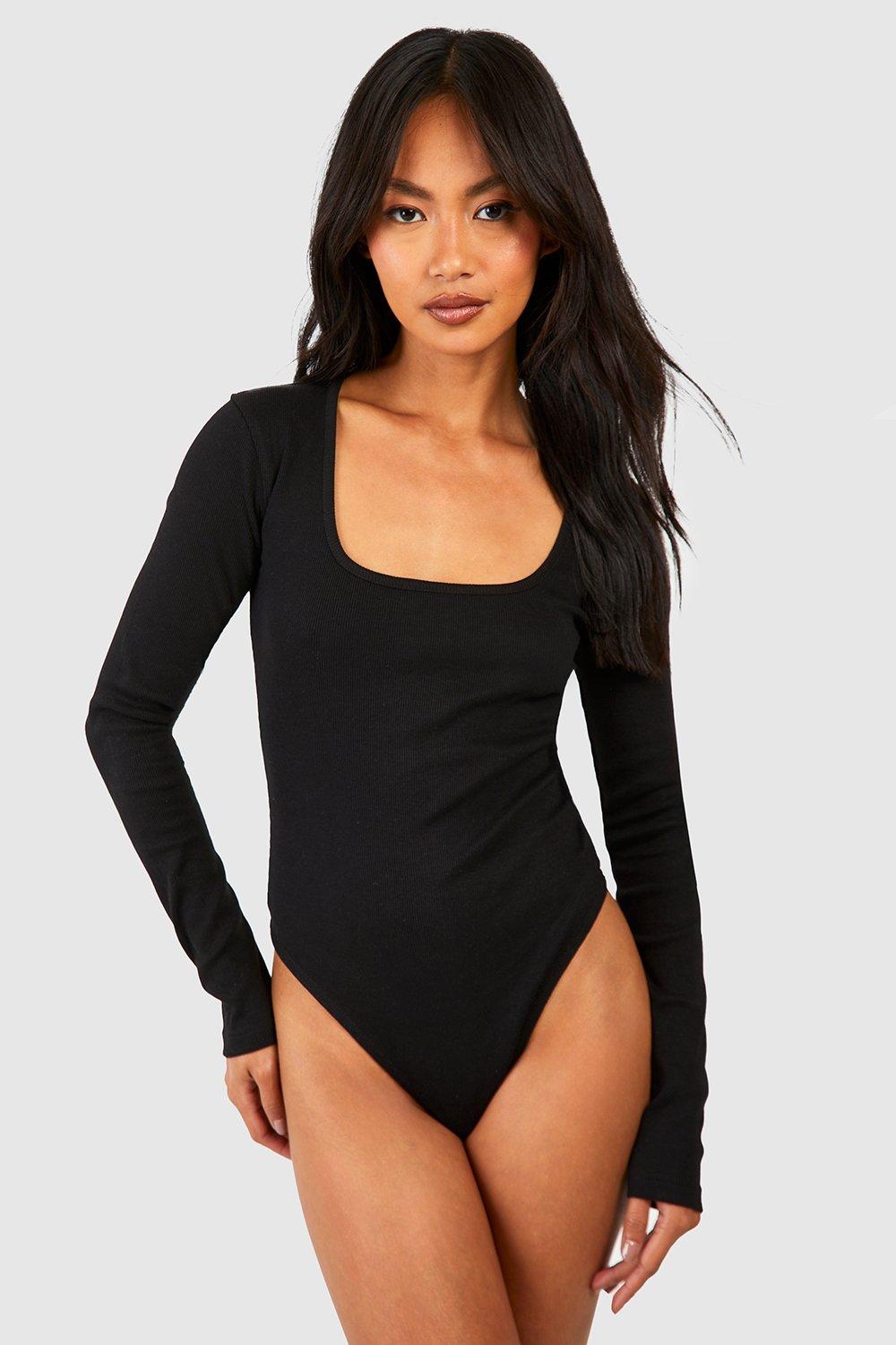 Basic Rib Extreme Scoop Neck Bodysuit