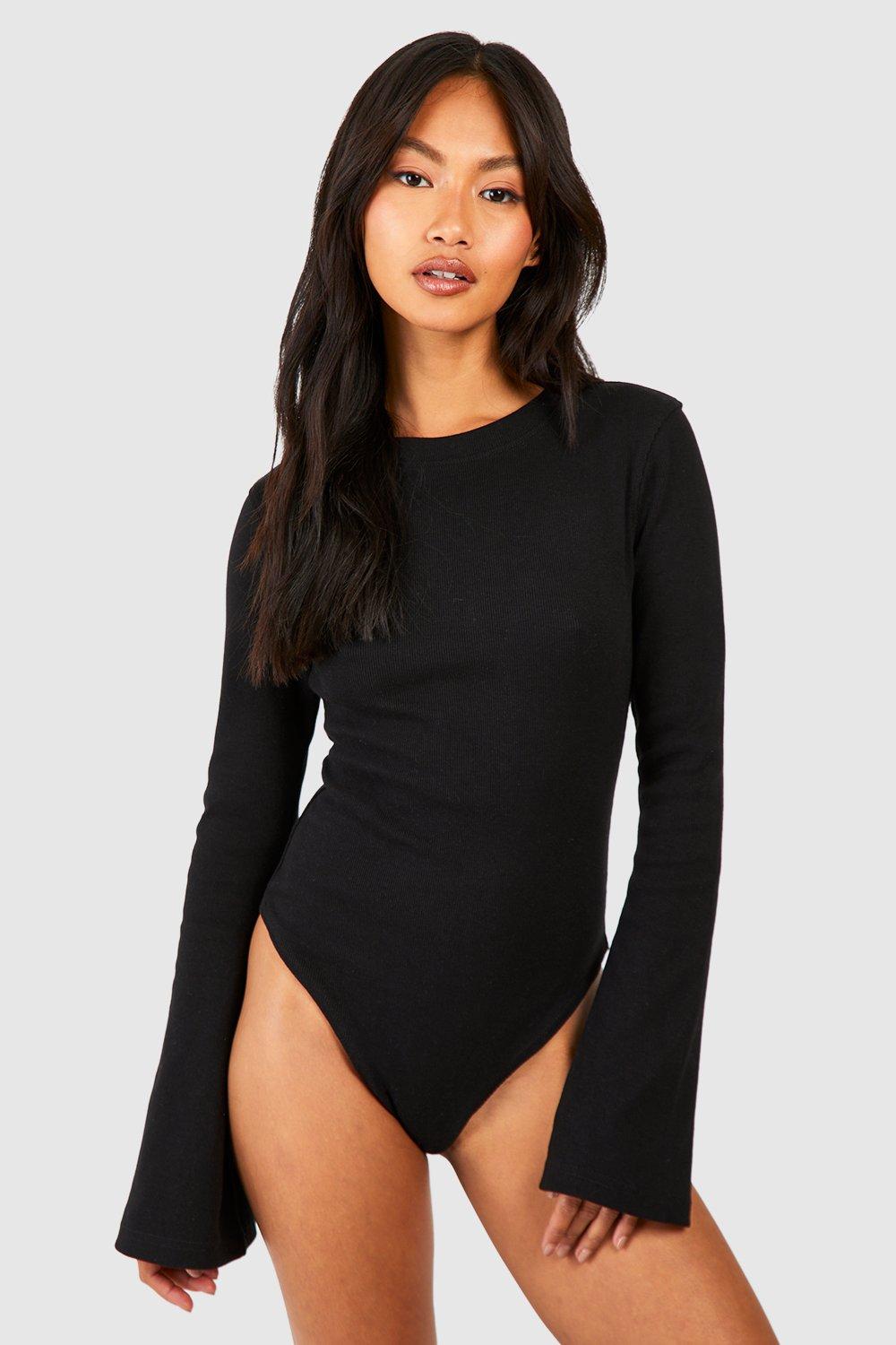 Full Length Flare Bodysuit- Black – 128