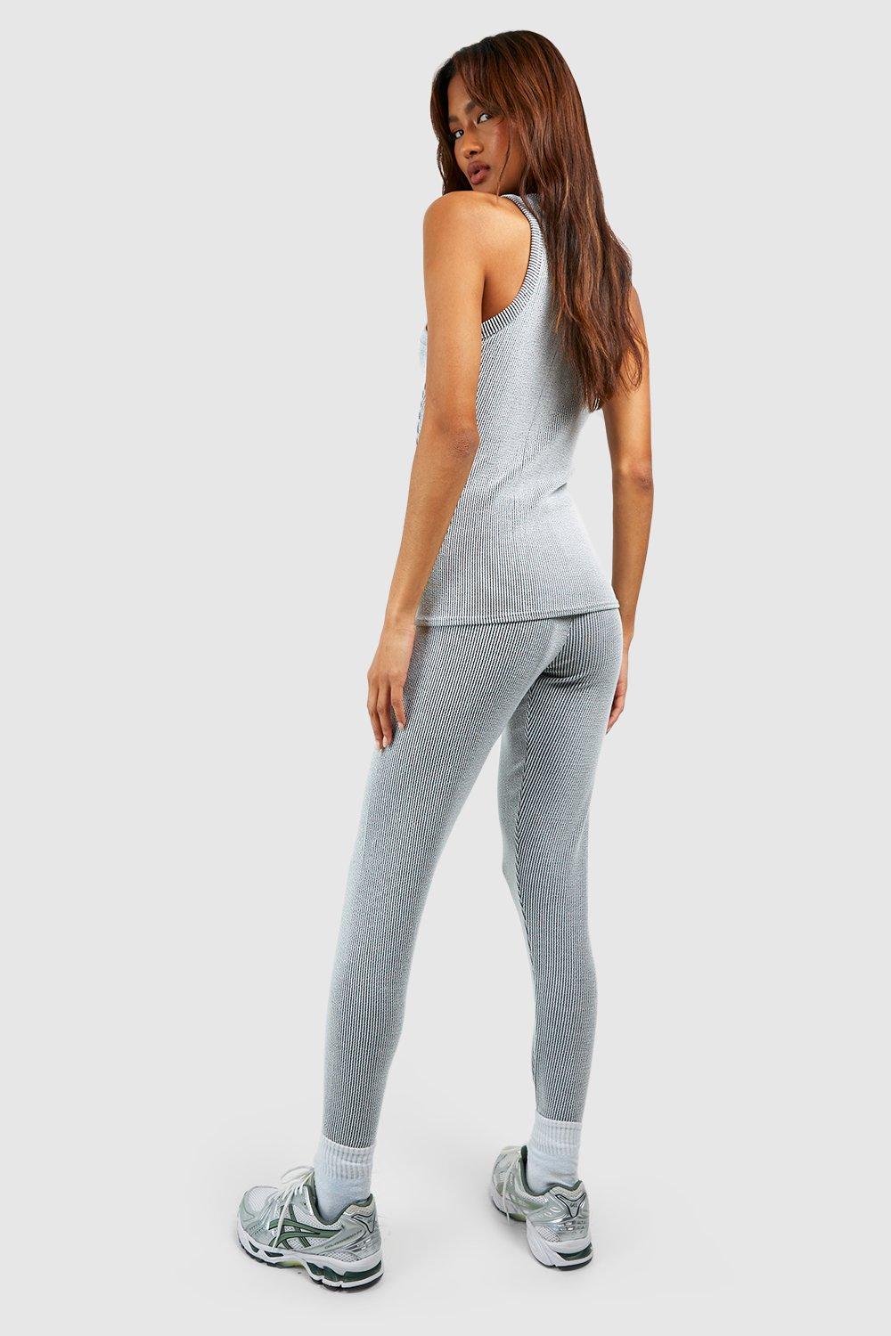 Tall Premium Two Tone Rib High Waisted Leggings