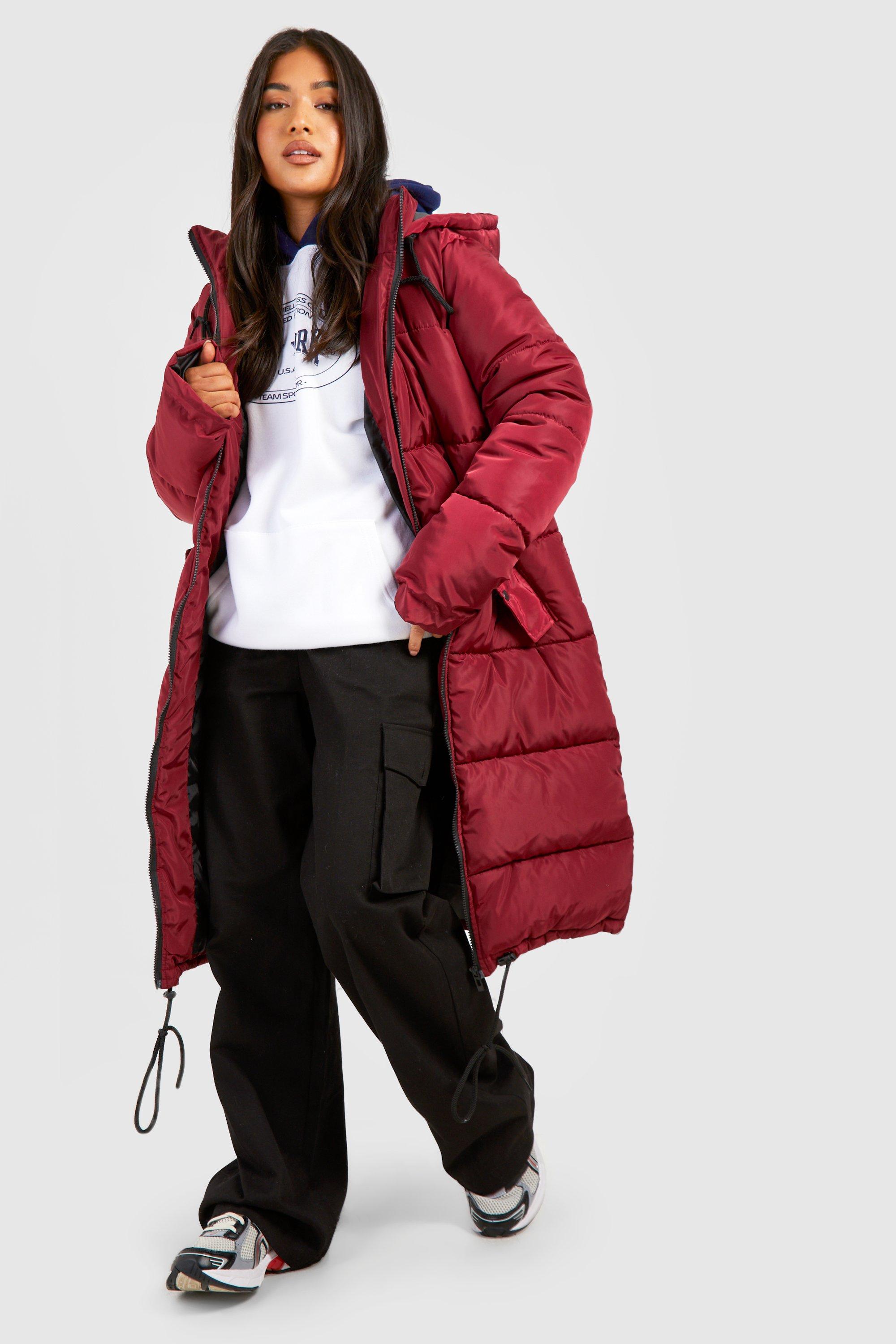 Longline Hooded Padded Puffer Jacket