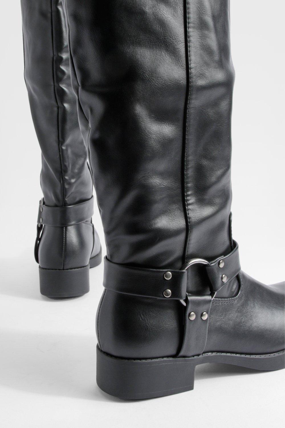 Biker boots best sale square toe