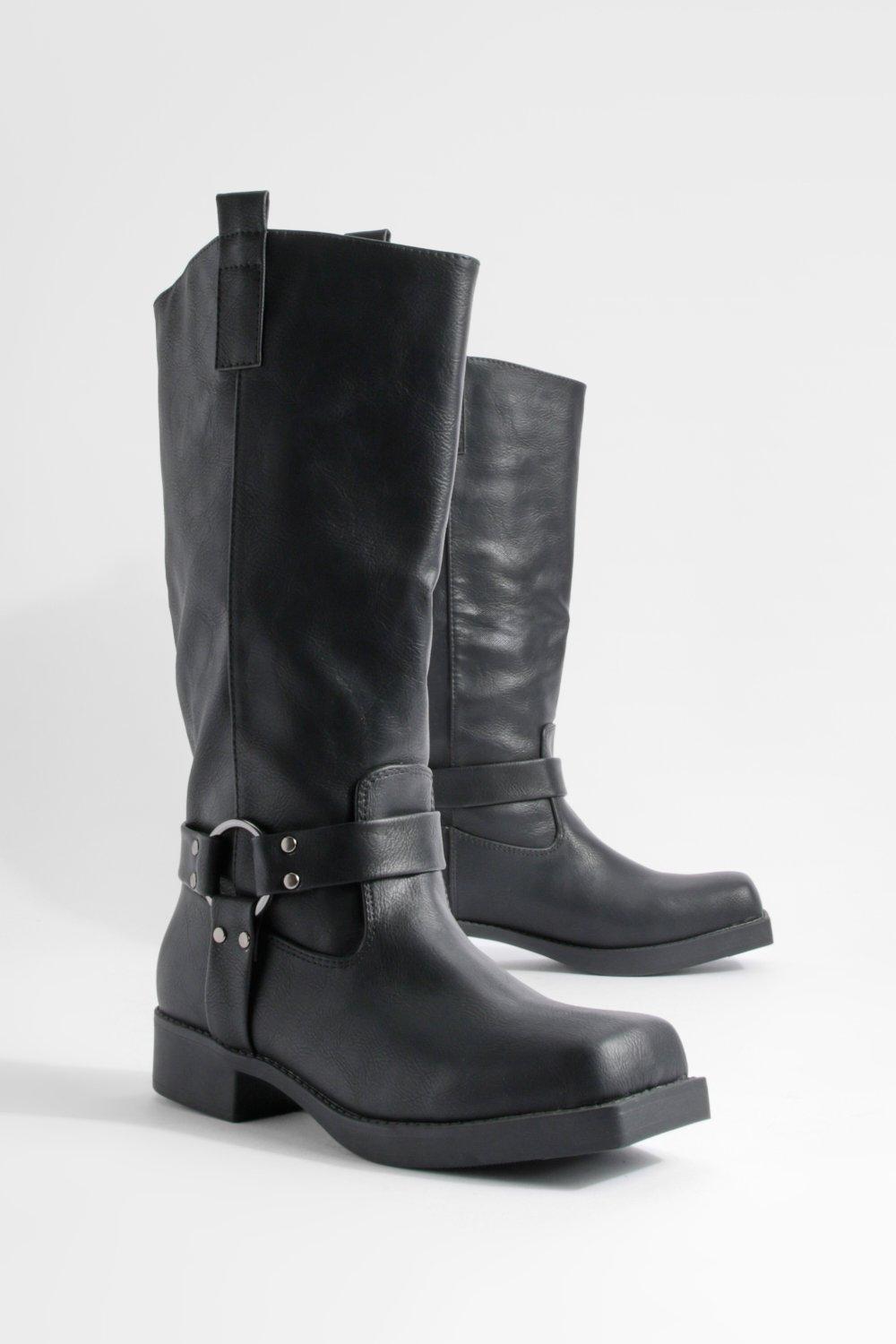 Womens biker clearance boots