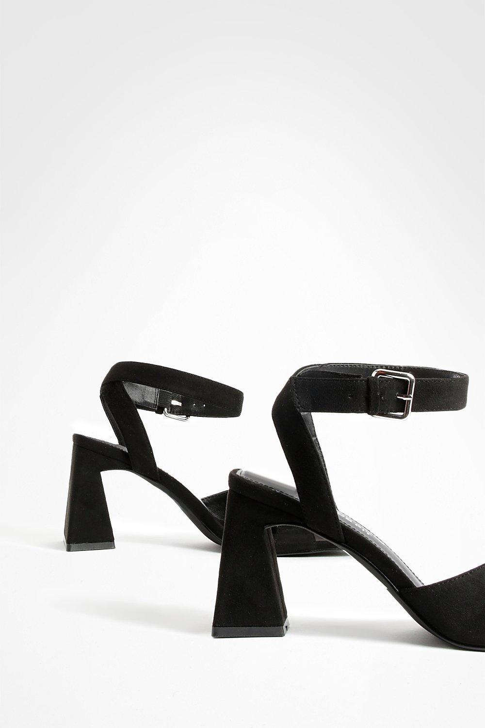 Wide Fit Flare Heel Two Part Heels