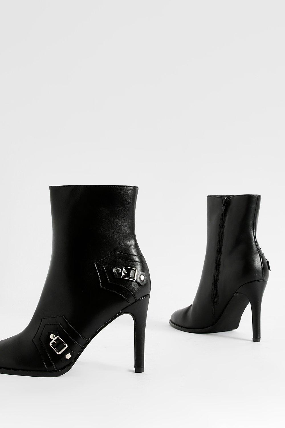 Boohoo black ankle on sale boots