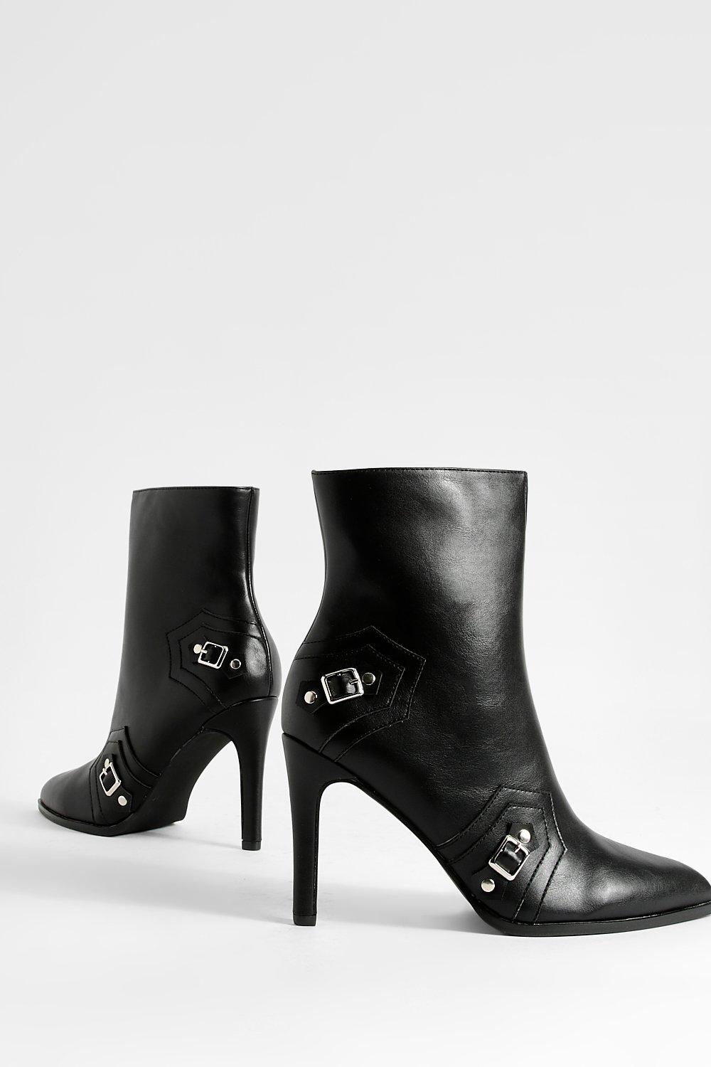 Boohoo black hot sale ankle boots