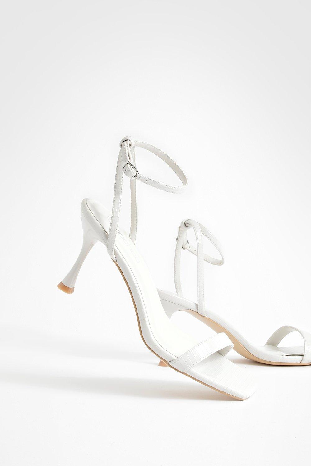 White croc heels new arrivals