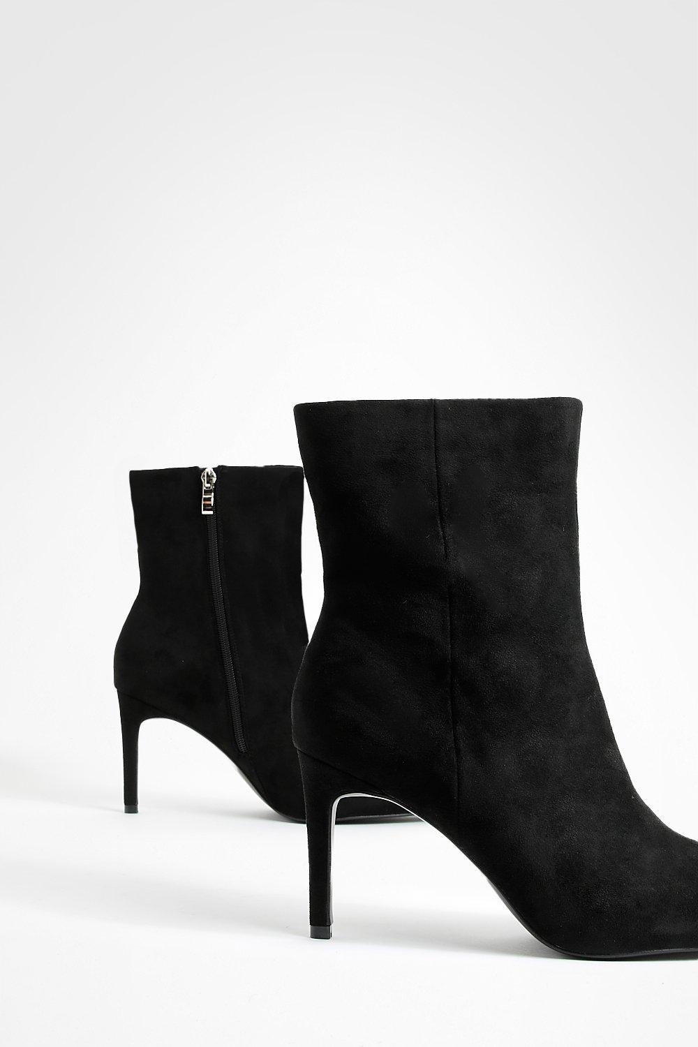 Wide fit stiletto ankle hot sale boots