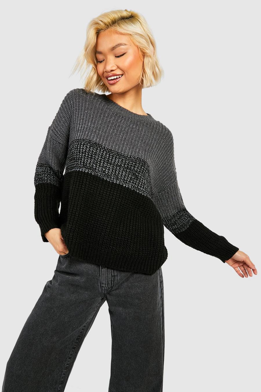 Black Ombre Sweater image number 1