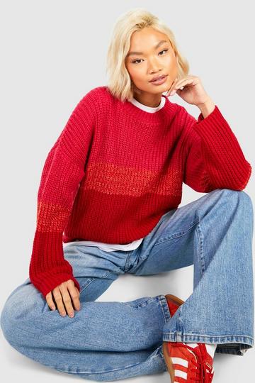 Ombre Jumper red