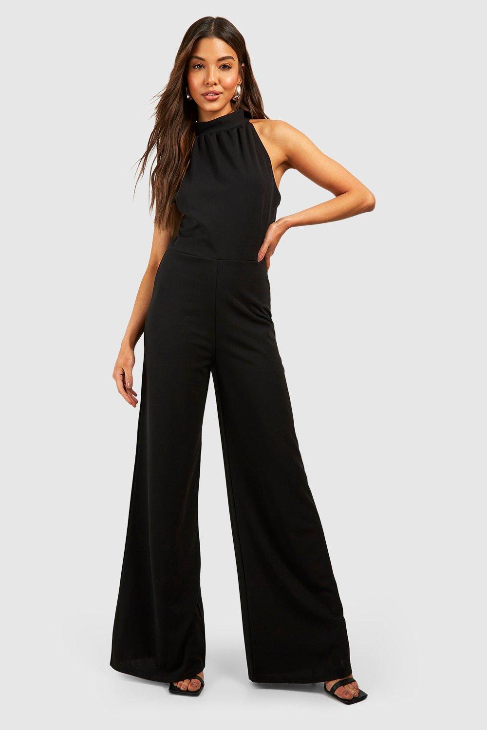 Wide Leg Halter Jumpsuit