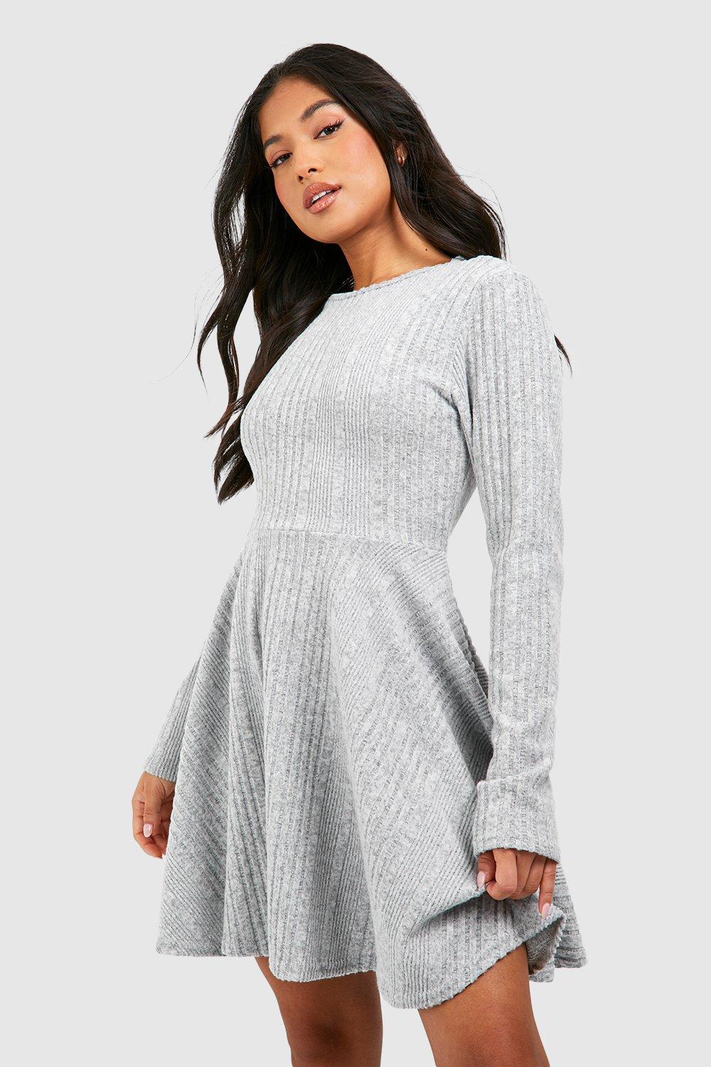 Gray skater dress hotsell