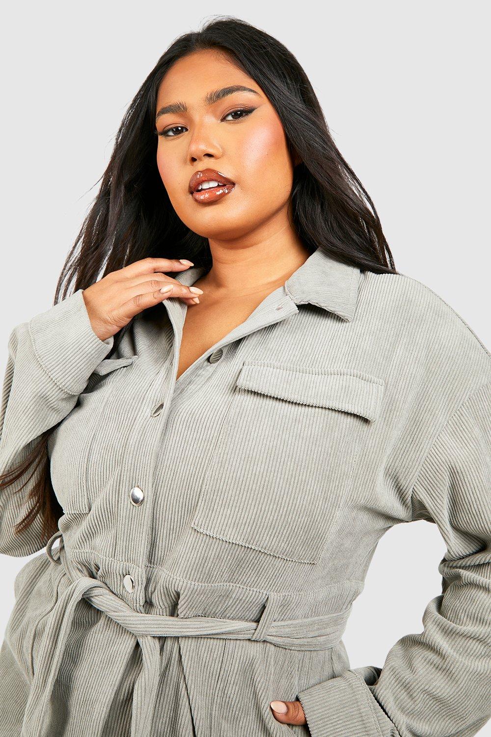 Boohoo plus cheap shirt dress