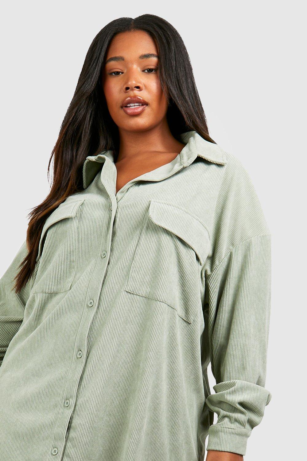 Plus size hotsell khaki shirt dress