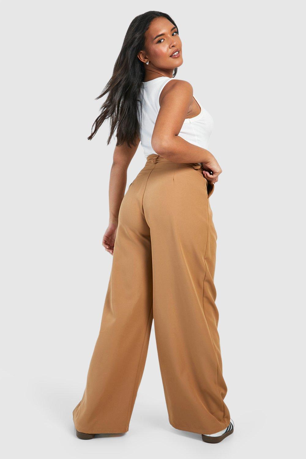 Plus Tailored Wide Leg Trousers