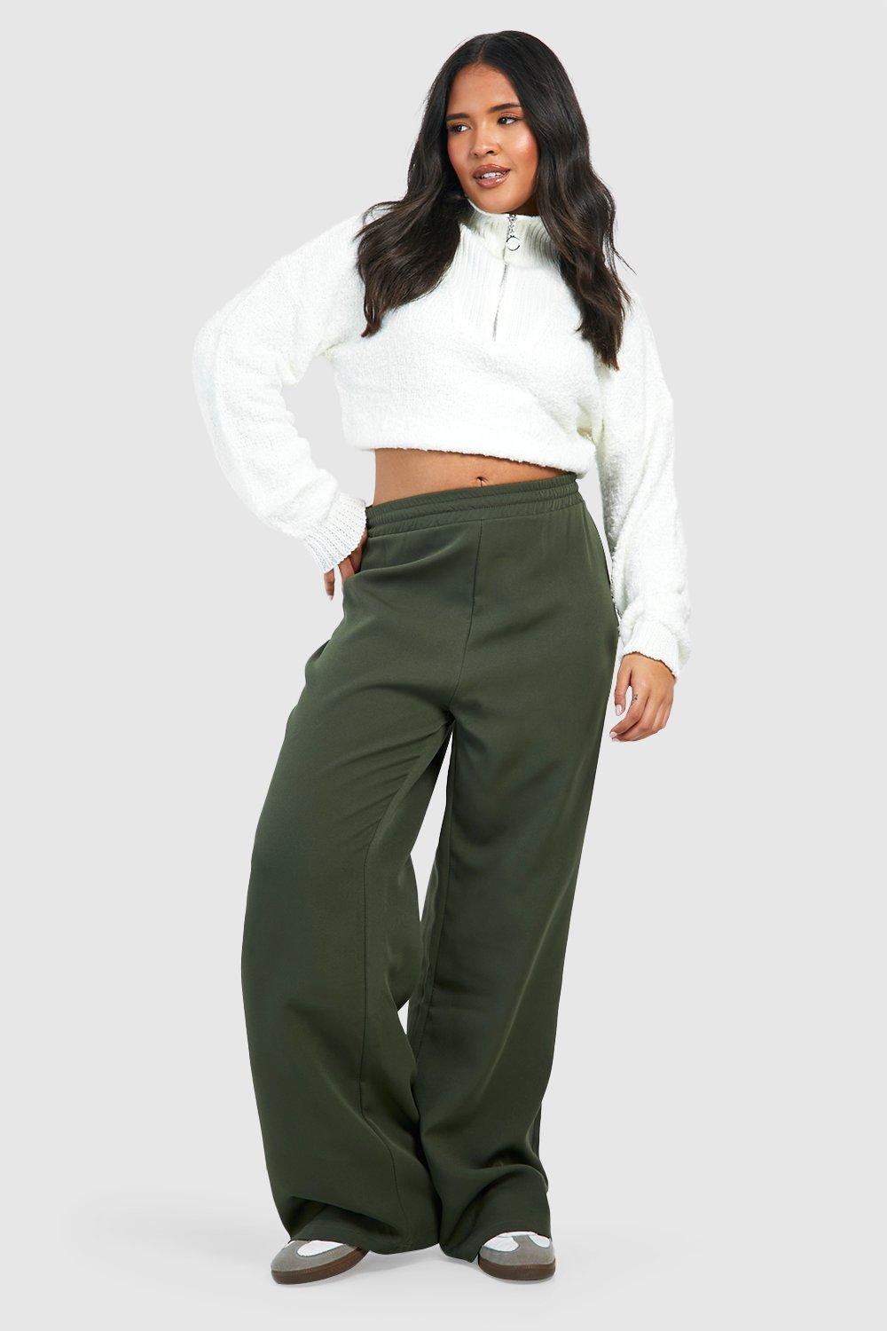 Pantalon grande taille elastique femme clearance