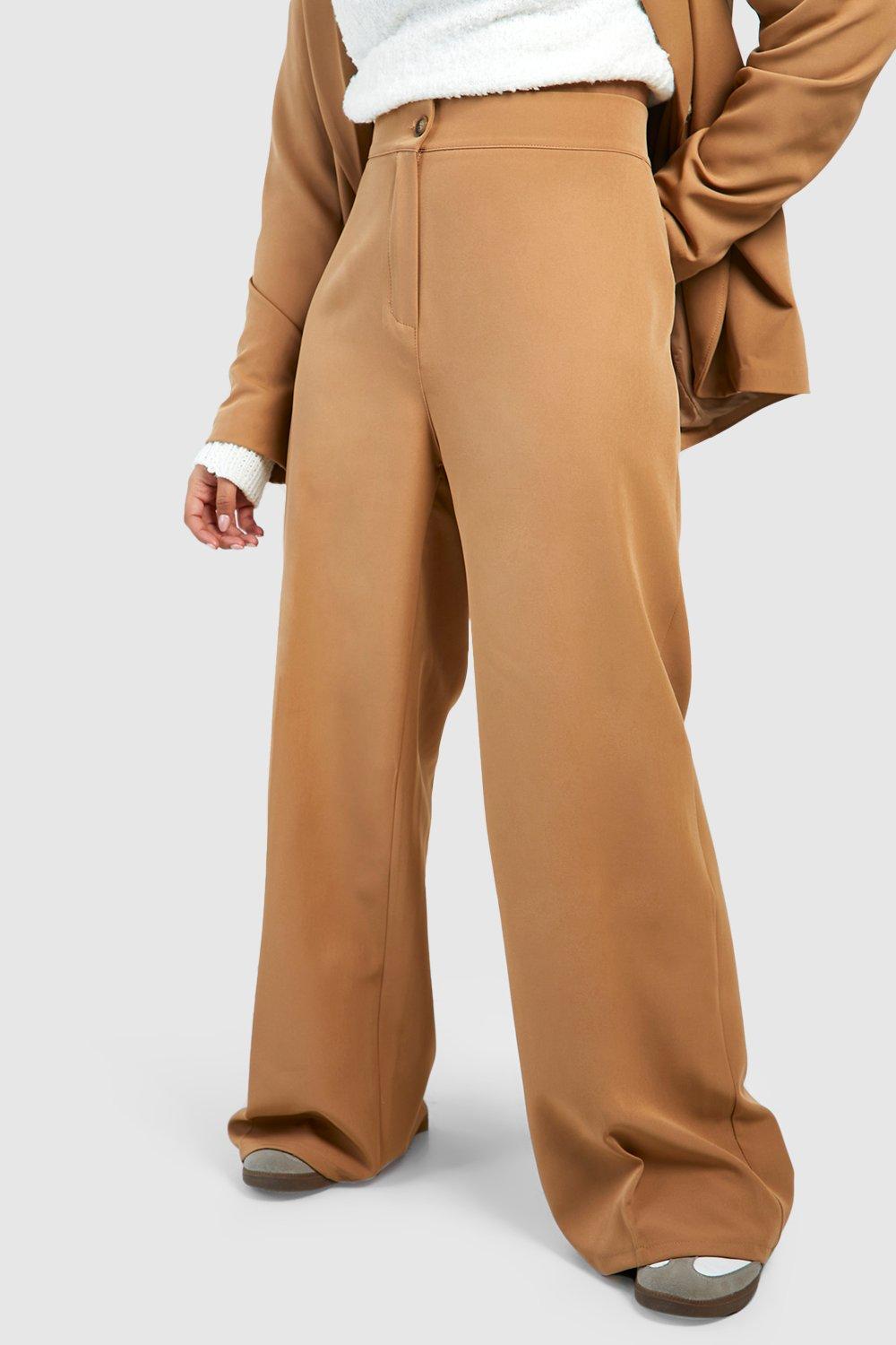 Camel wide leg store trousers