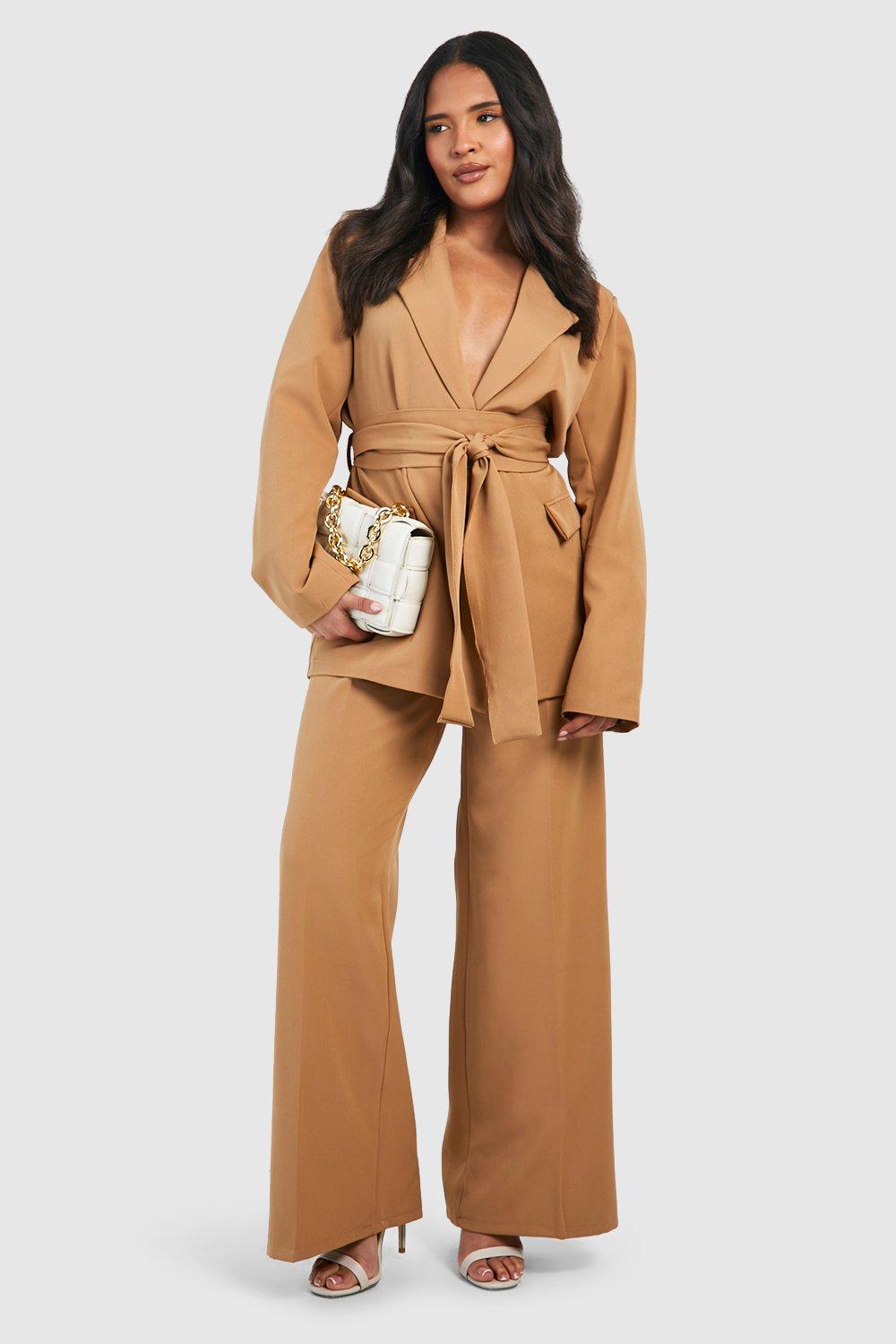 Boohoo on sale camel blazer