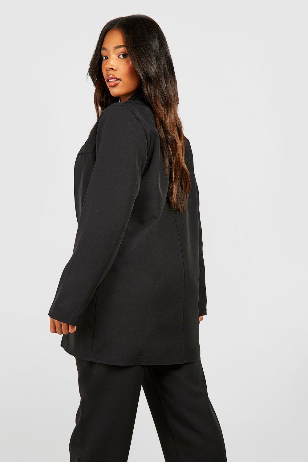 Plus zweireihiger Oversize Blazer