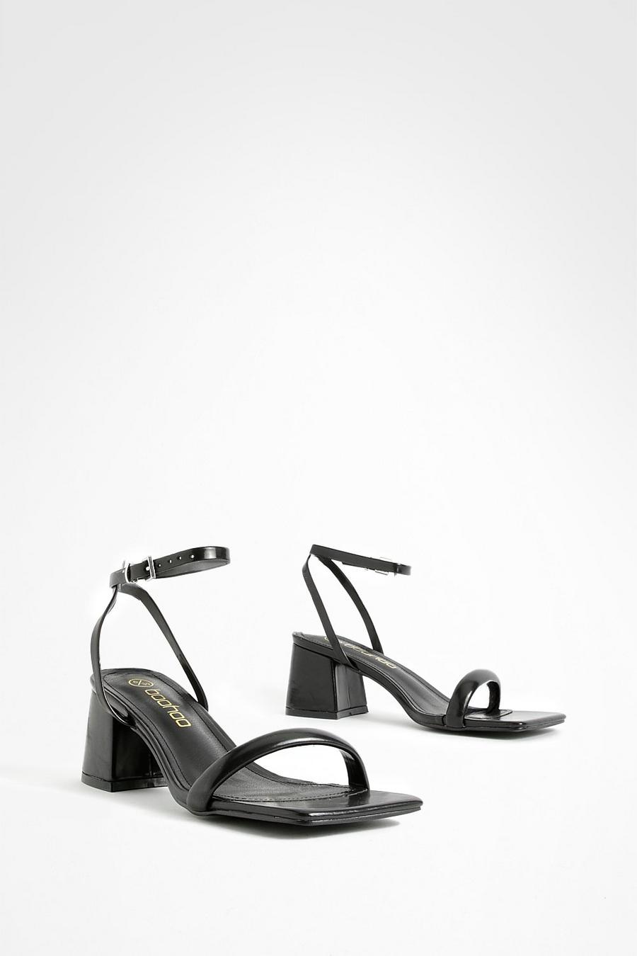 Eckige Heels mit Blockabsatz, Black image number 1