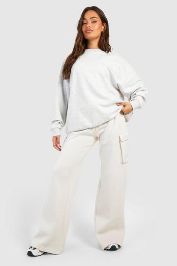 Cargo Pocket Super Wide Leg Jogger stone