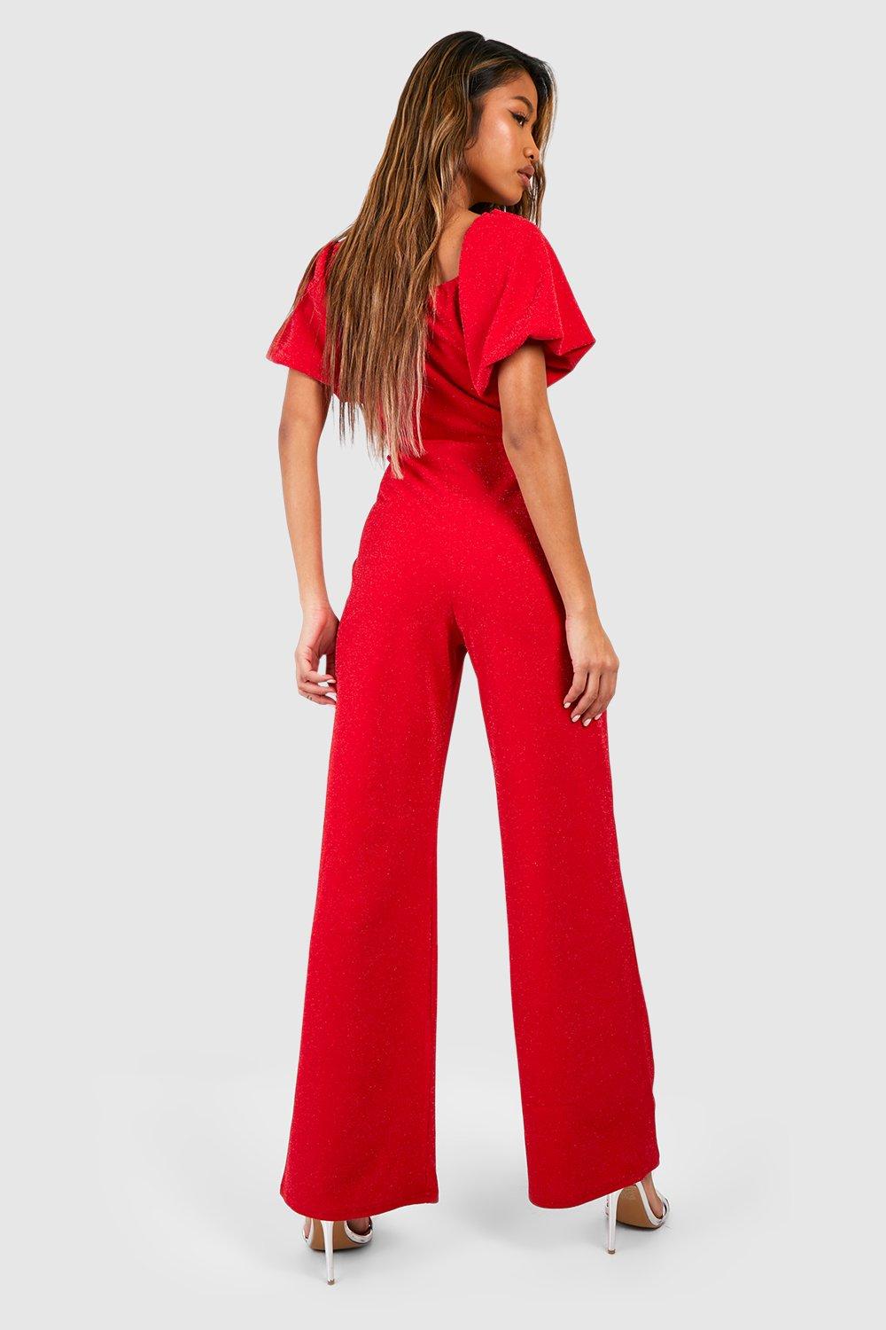 Twist Front Puff Sleeve Jumpsuit | boohoo USA