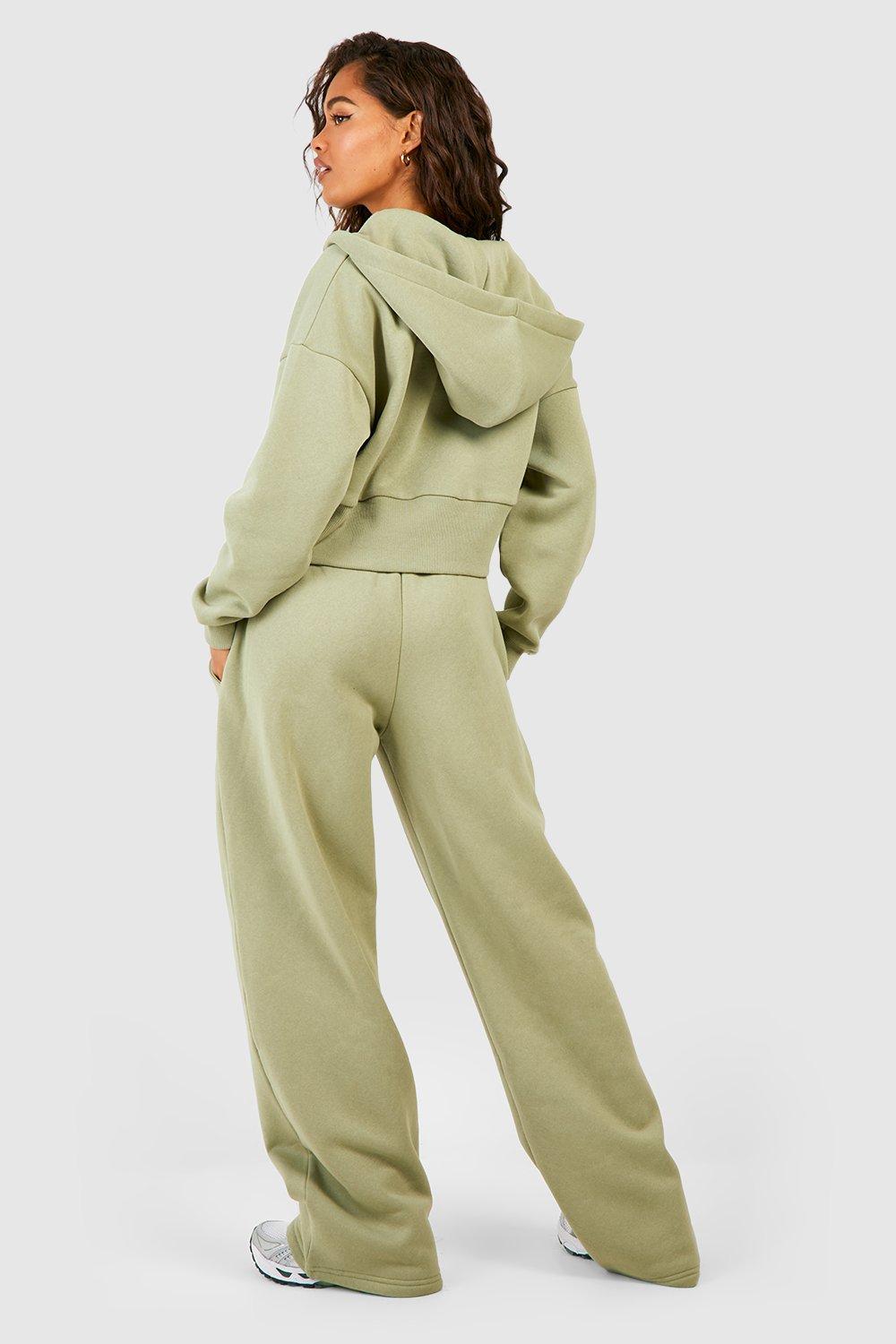 Womens Oversized Green Hoodie Women And Pants Tracksuit Set For