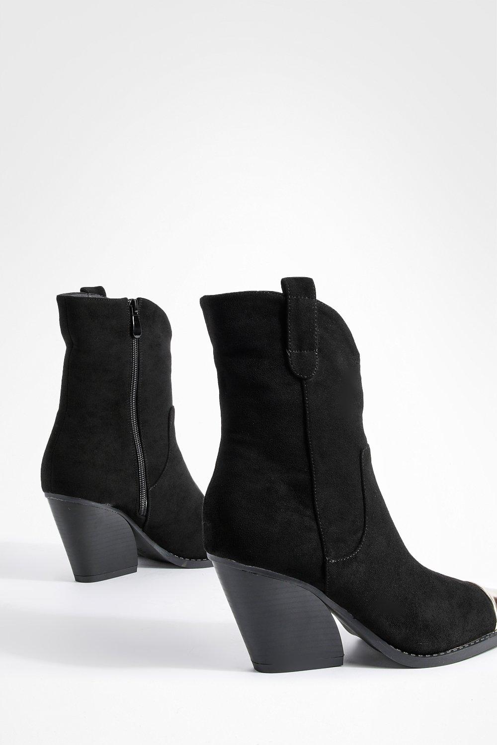 Western heeled hot sale ankle boots