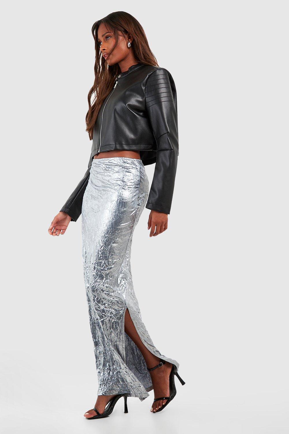 Silver maxi shop skirt uk