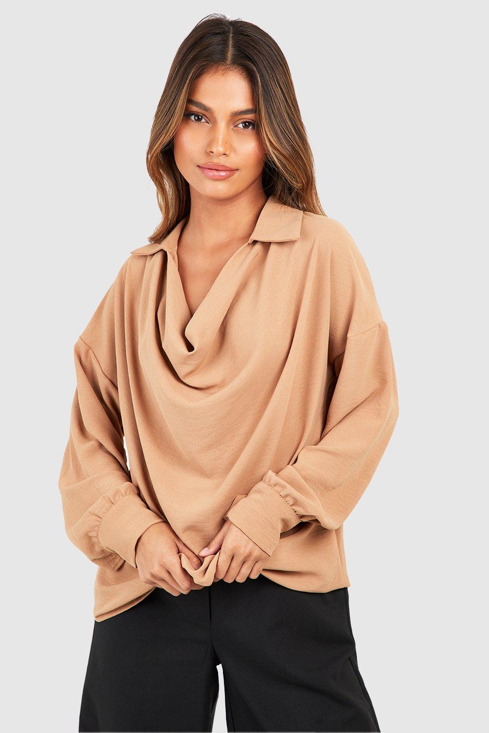 Beige cowl hot sale neck sweater