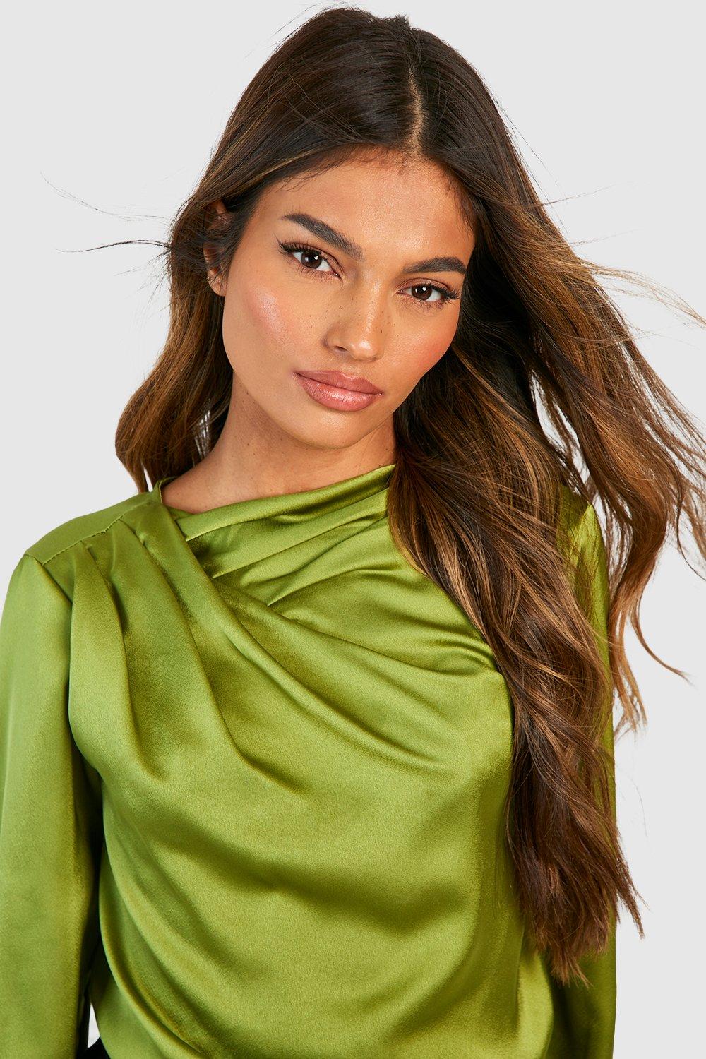 Olive best sale satin top