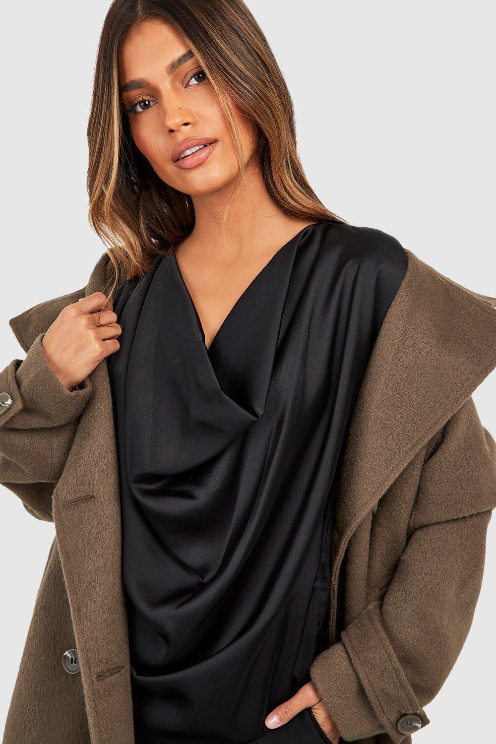 Cowl neck best sale wrap sweater