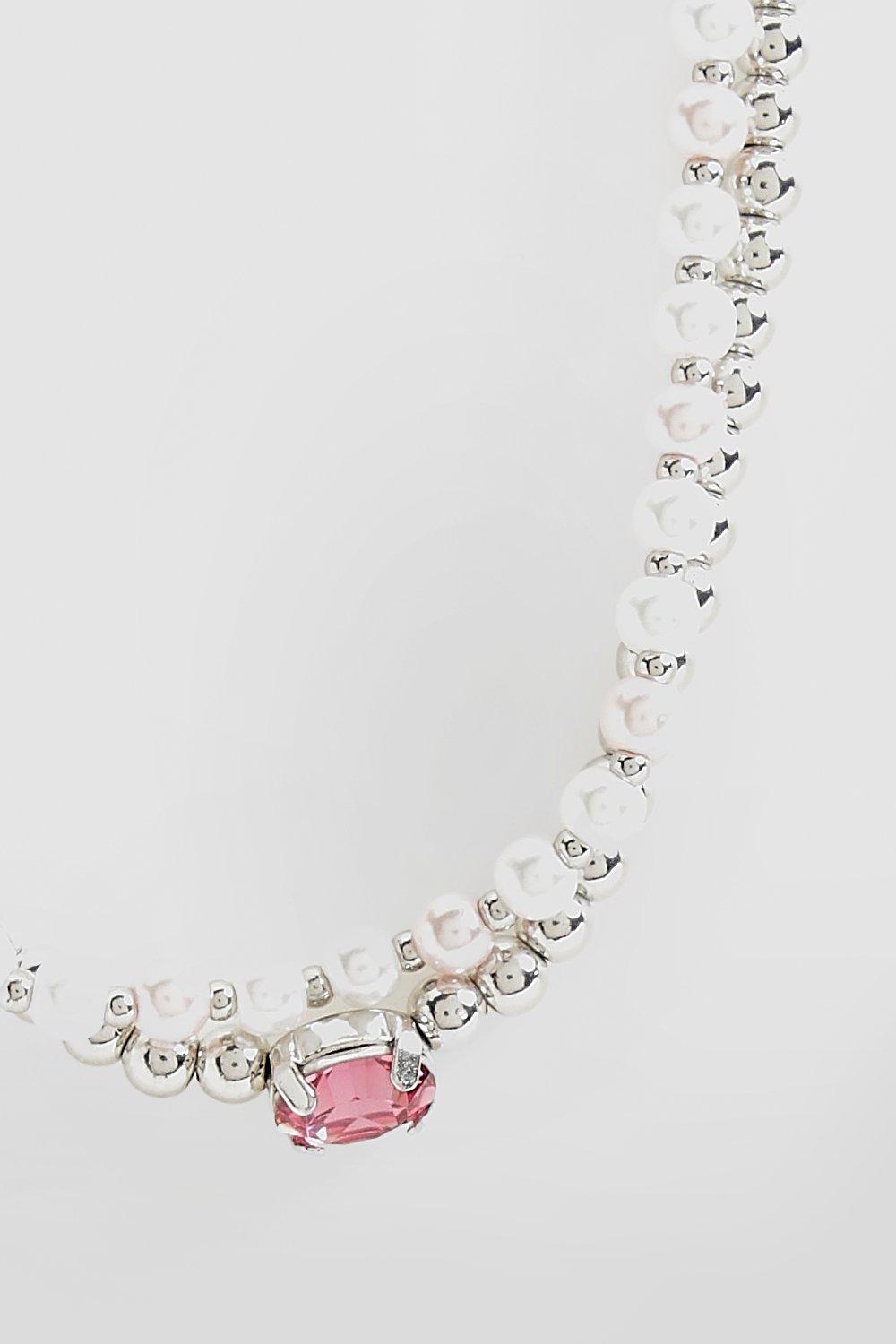 Paparazzi pink hot sale bead necklace