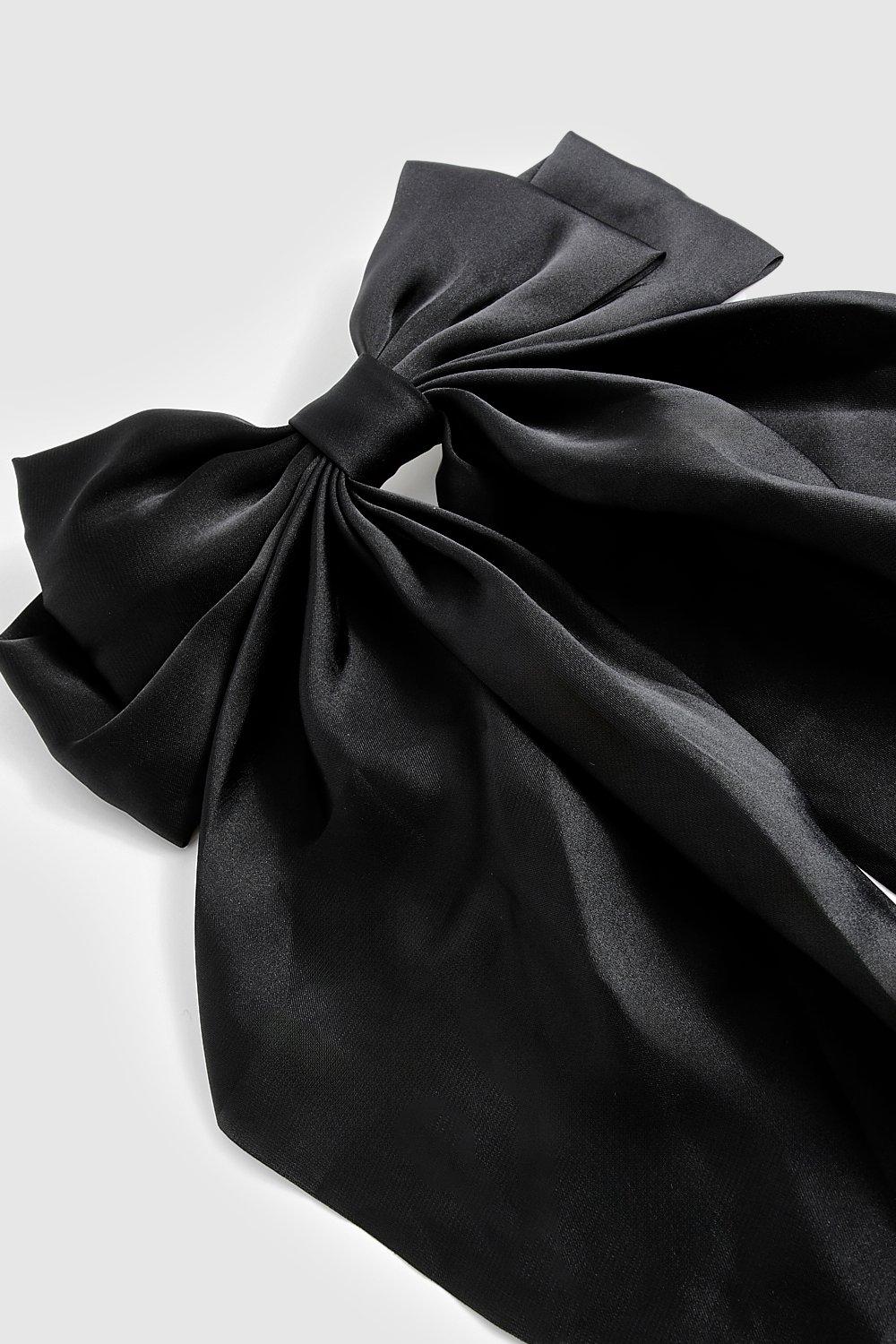 Large Hair Bow Clip - Black