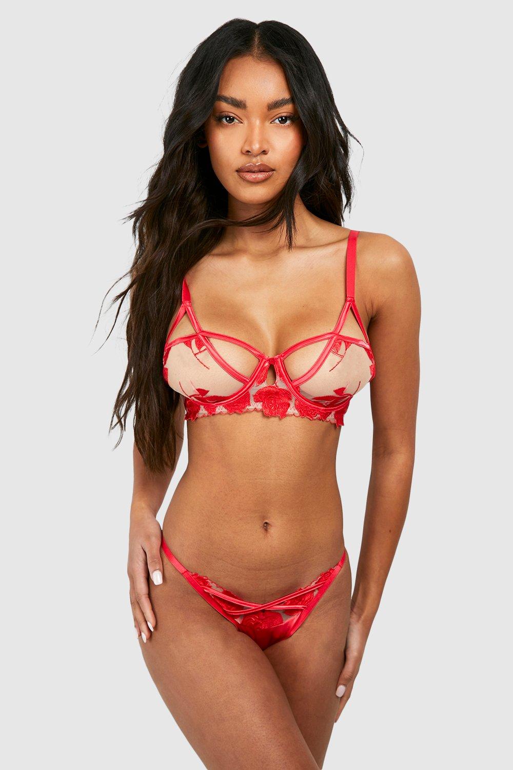 Valentine's Peep Detail Fuller Bust Balcony Bra