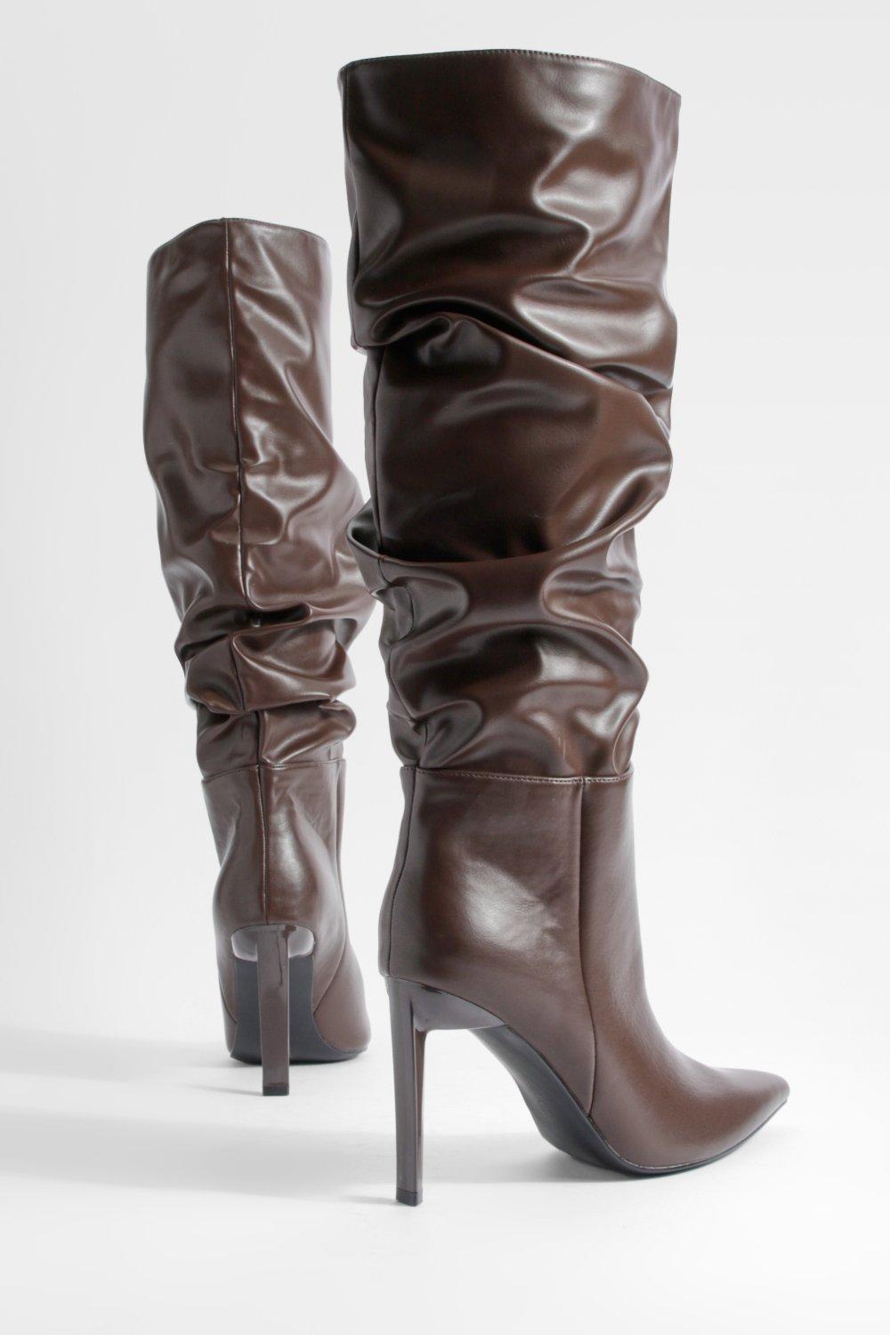 Wide fit 2024 ruched boots