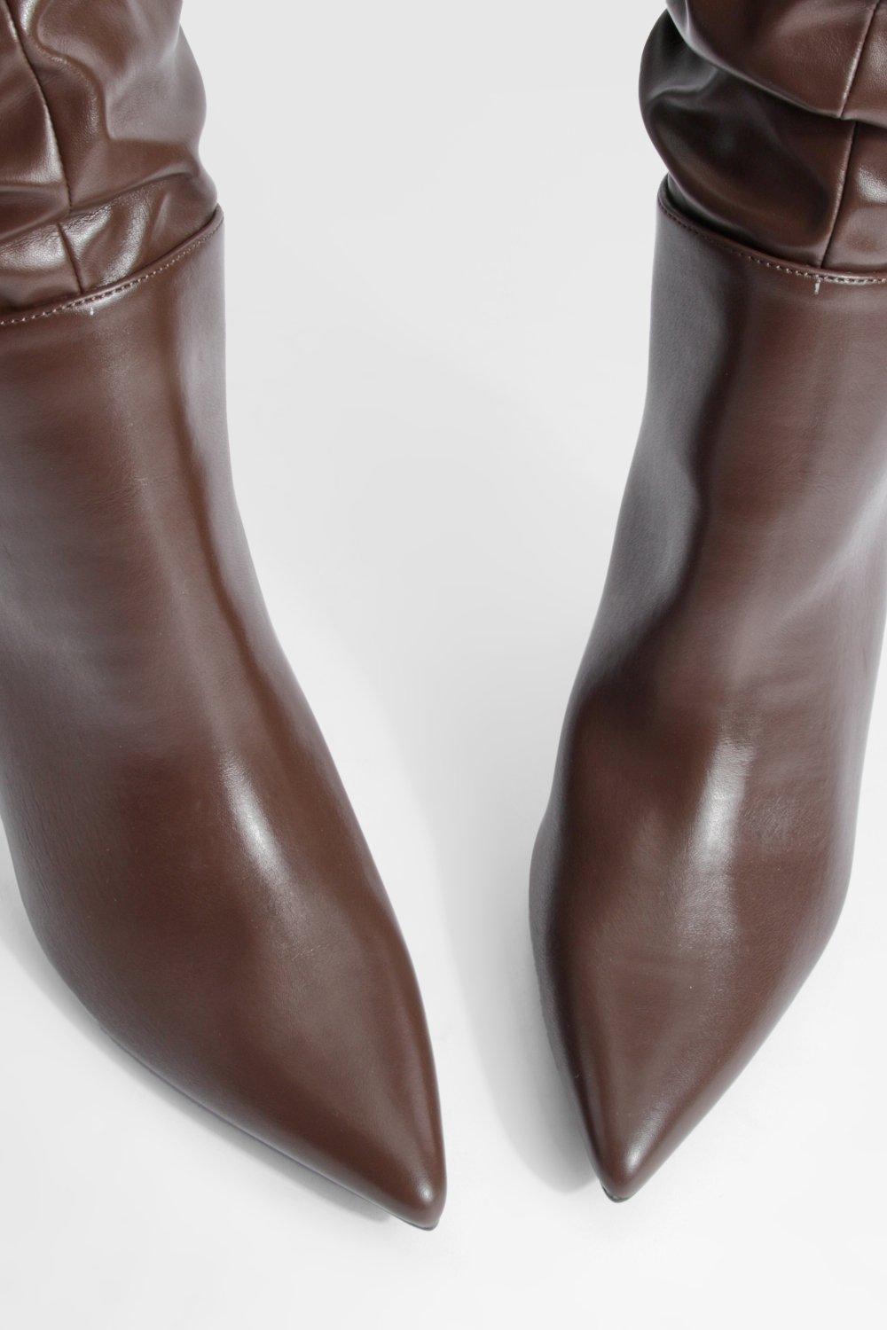 Pointed toe booties clearance brown