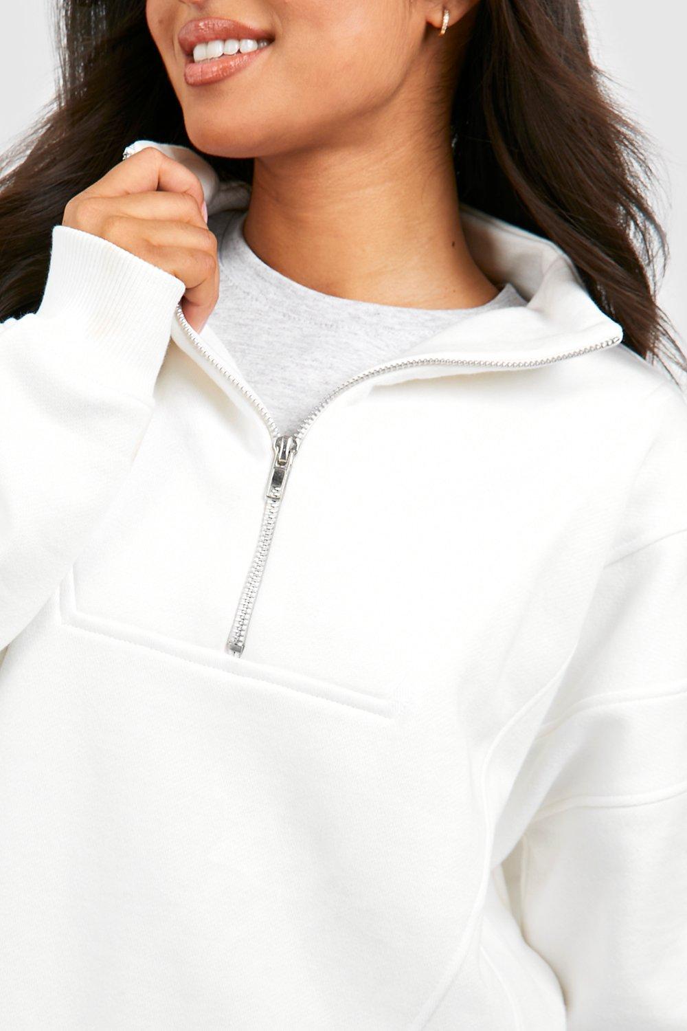 Petite discount white sweatshirt