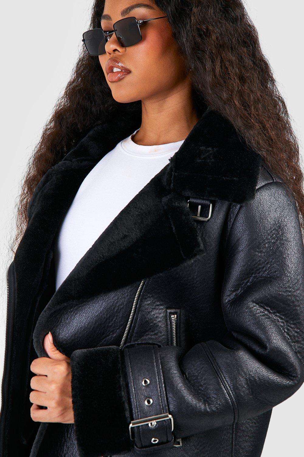 Petite cheap aviator jacket