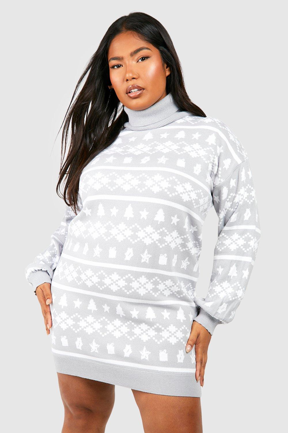 Plus size christmas jumper hot sale dress