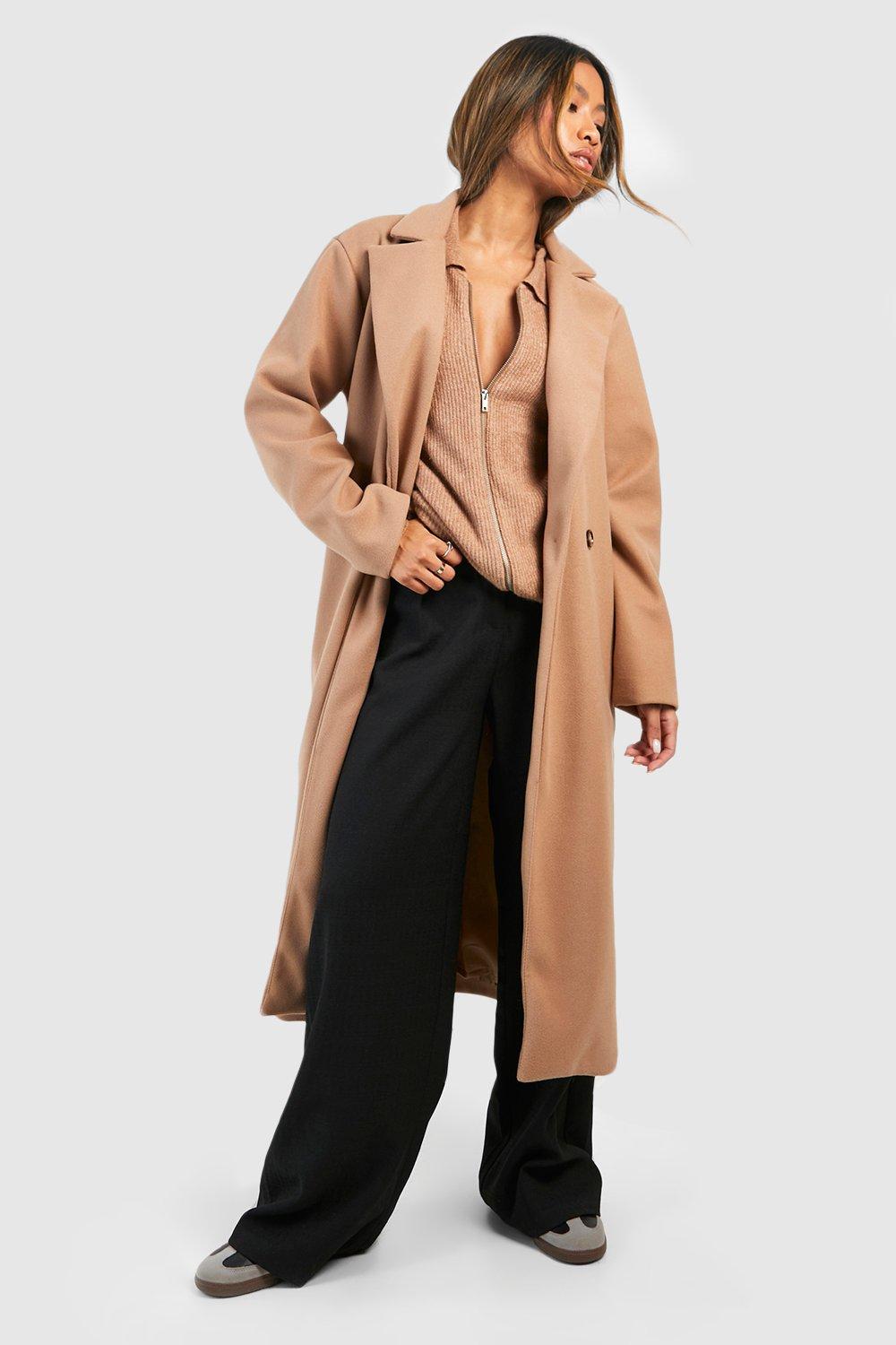 Boohoo wool hot sale look coat