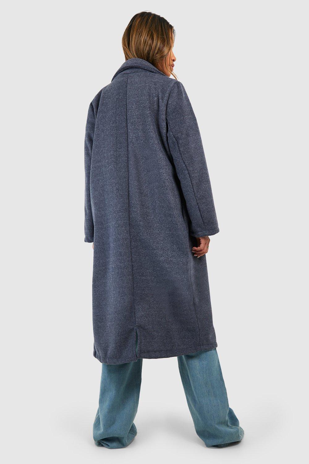 Blue longline coat best sale