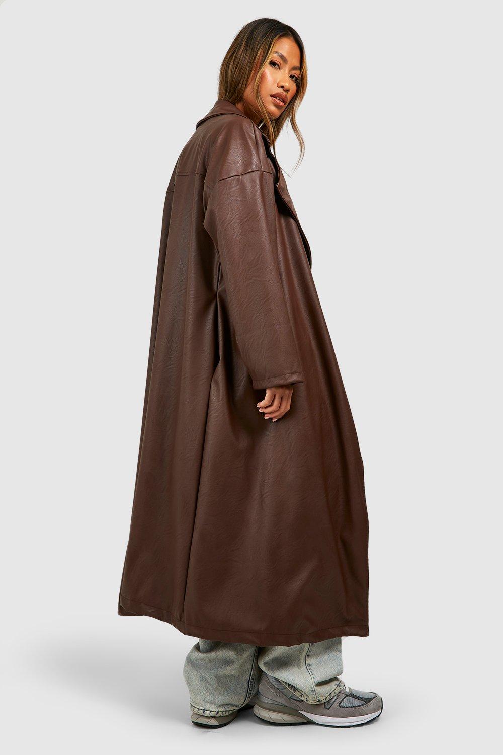 Heavy Leather Duster Trench Coat #M800Z - Jamin Leather®