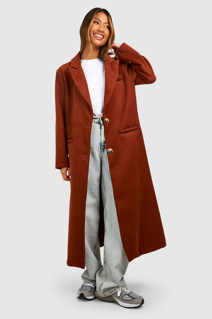 Cappotto maxi in velluto a coste, Brown image number 1