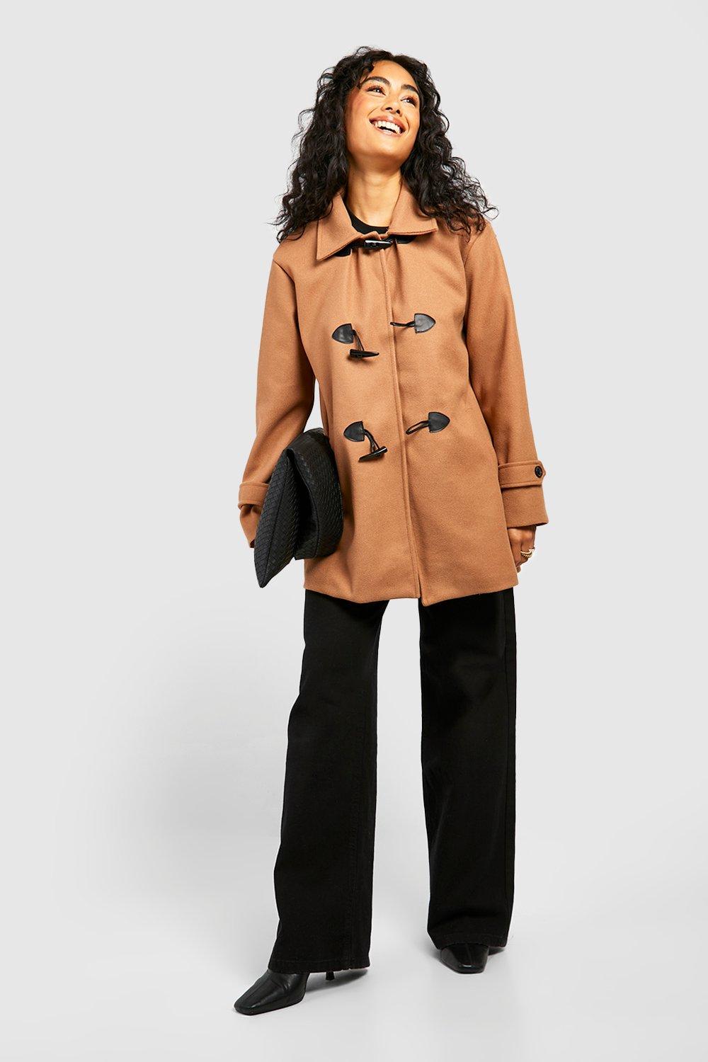 Camel toggle hotsell coat womens