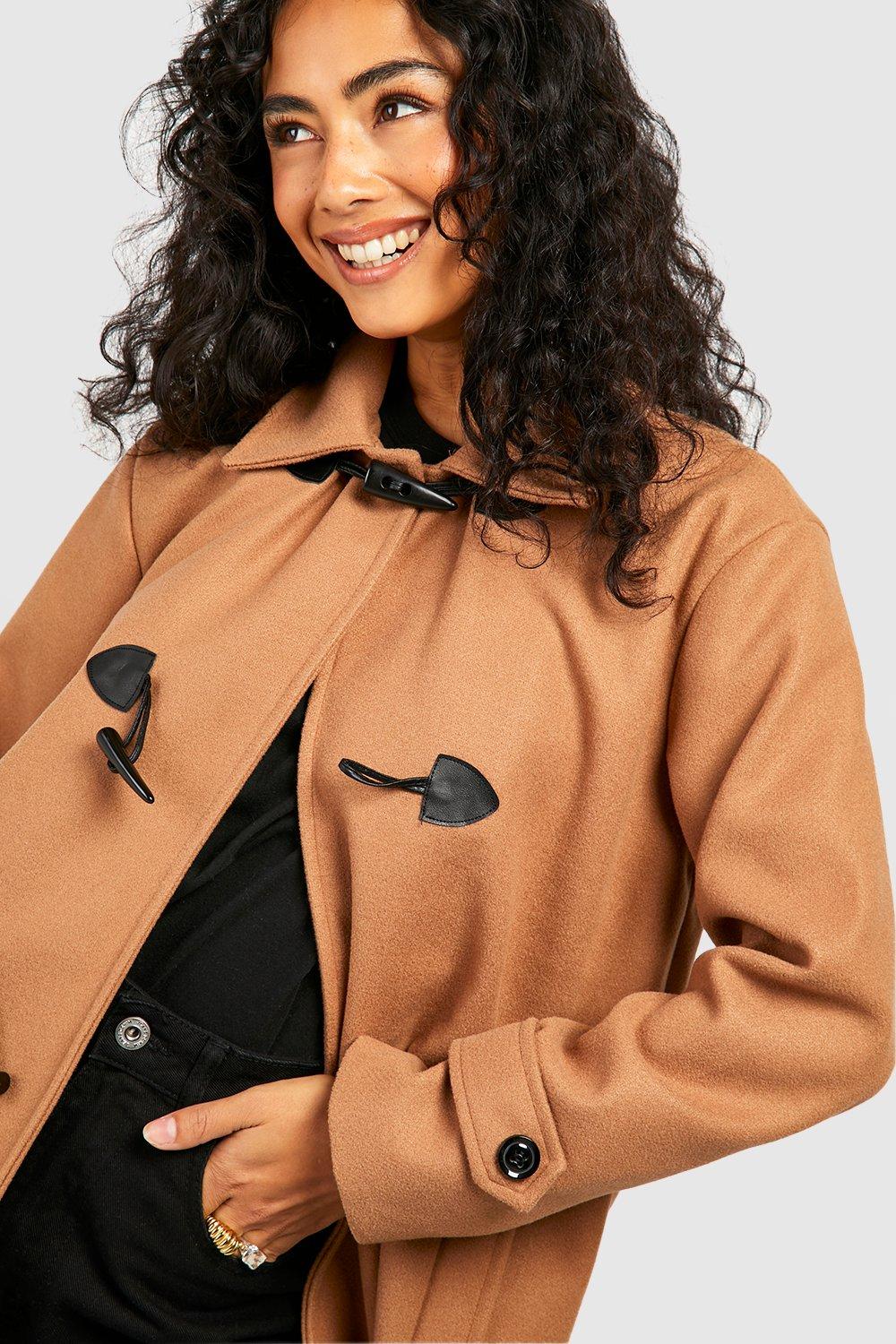 Camel toggle coat sale