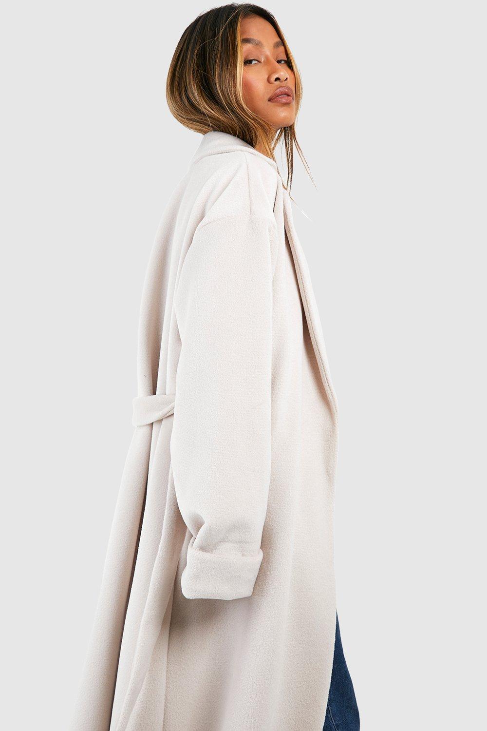 Boohoo oversized sleeve wool look clearance coat