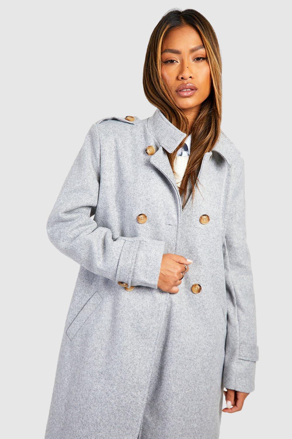 Grey wool best sale look coat