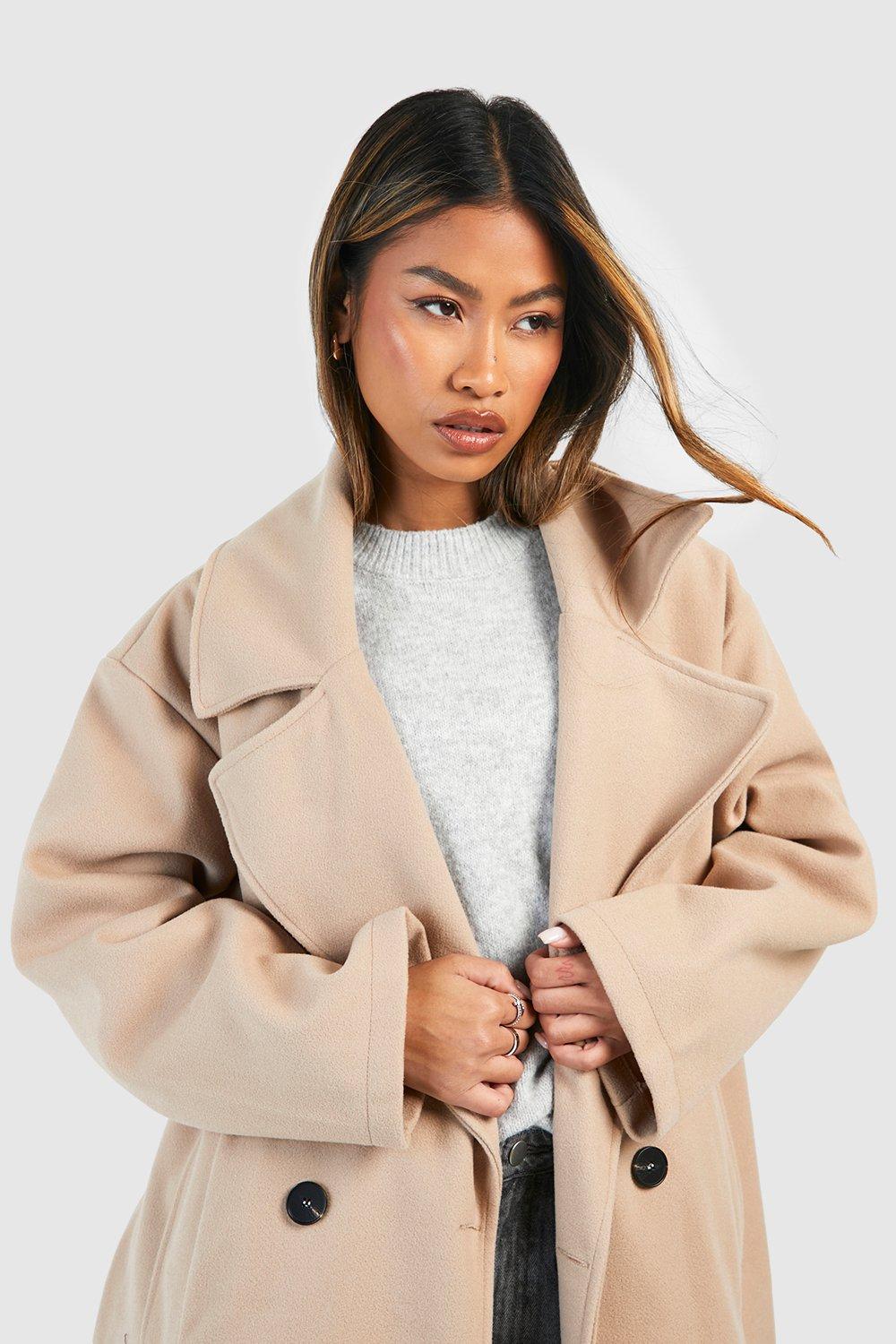 Dropped shoulder coat best sale